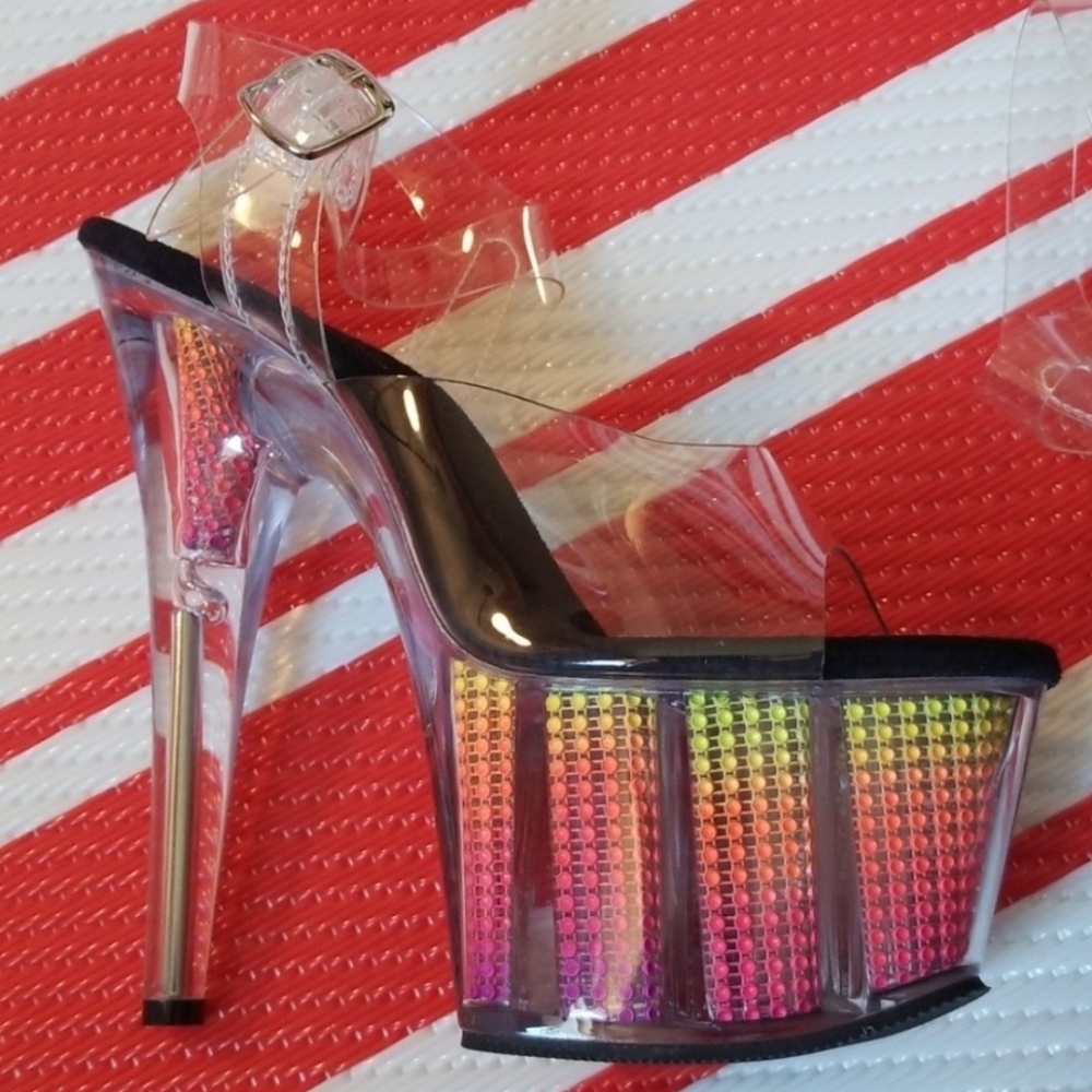 Brand new. RAINBOW PLEASURE 7 INCH HEEL